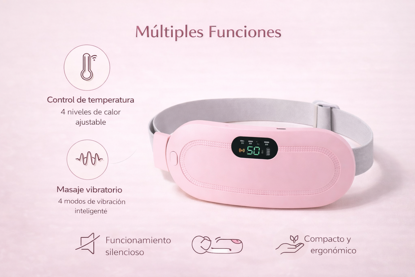 Calmia Almohadilla Térmica – Calor profundo que apaga el cólico y te devuelve el control.